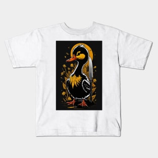 Black Goose with a knife Kids T-Shirt